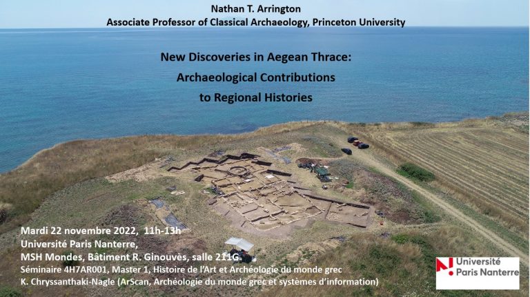 Conférence de Nathan T. Arrington (Princeton University), New Discoveries in Aegean Thrace