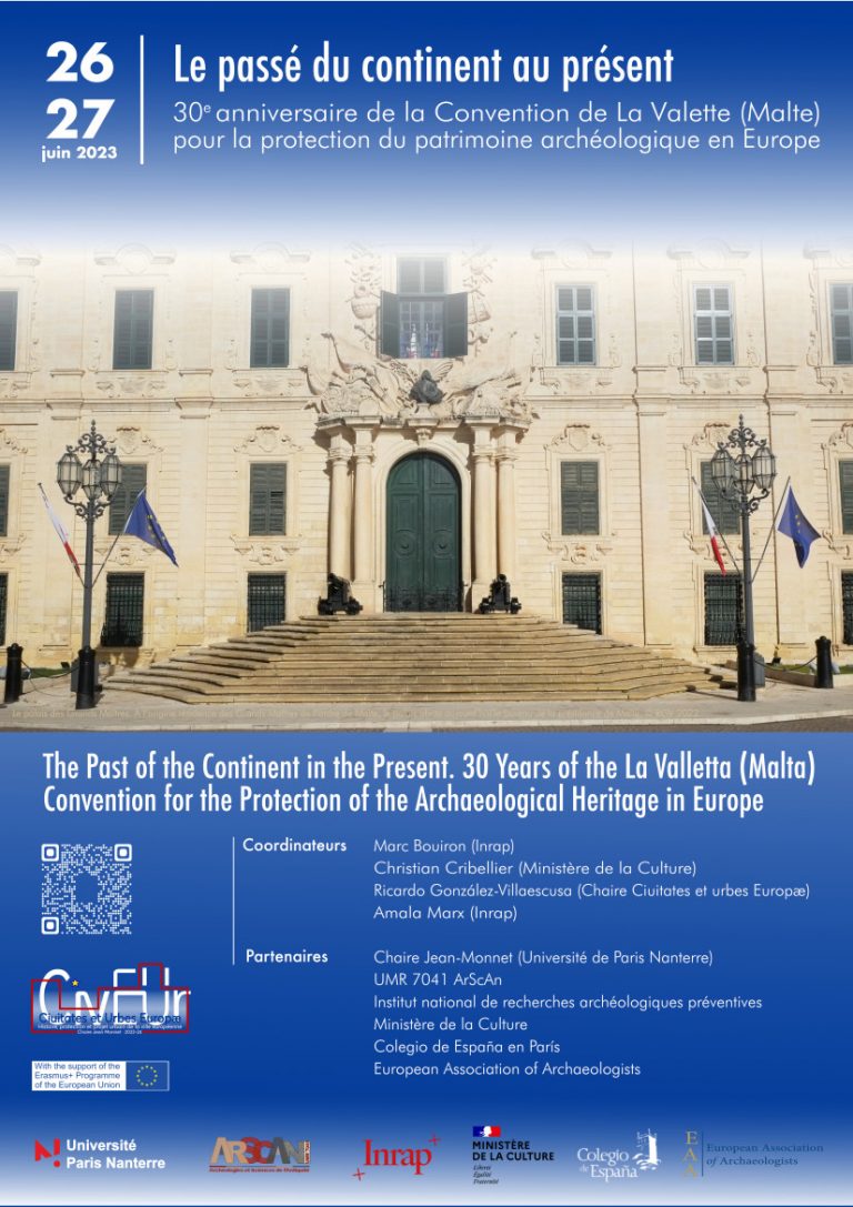 Le passé du continent au présent : 30e anniversaire de la Convention de La Valette (Malte) pour la protection du patrimoine archéologique en Europe.