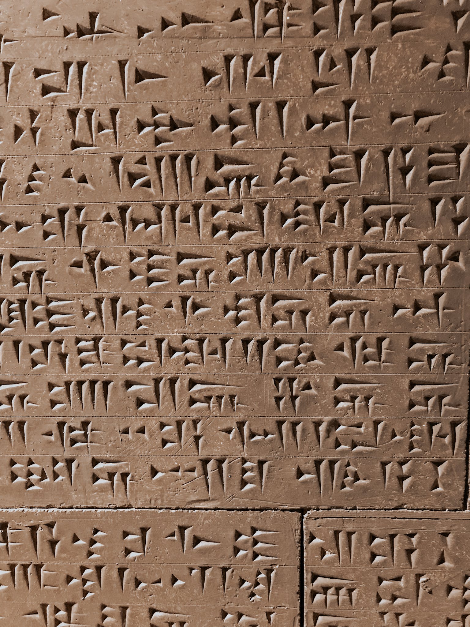 Close-up of Cuneiform Carvings