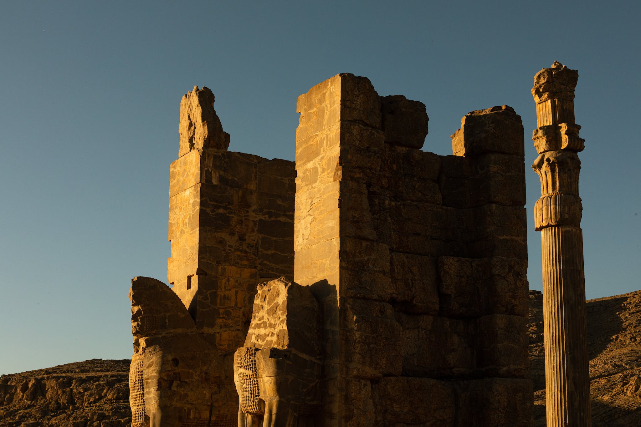 Persepolis Ruins Under a Clear Blue Sky