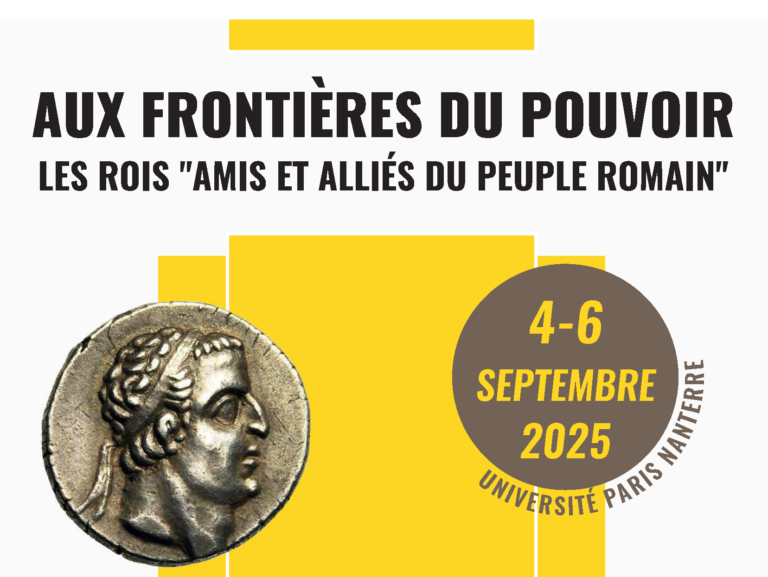 Colloque : Aux frontières du pouvoir : les rois “amis et alliés du peuple romain” 
