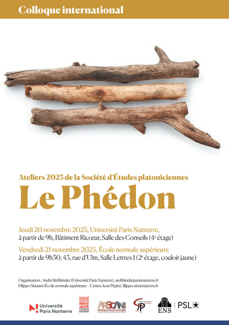 Atelier de la Société d’Études Platoniciennes : le Phédon