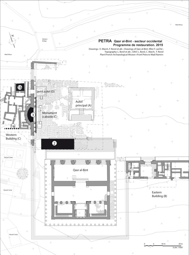Qasr al-Bint, secteur occidental. Programme de restauration (2015)