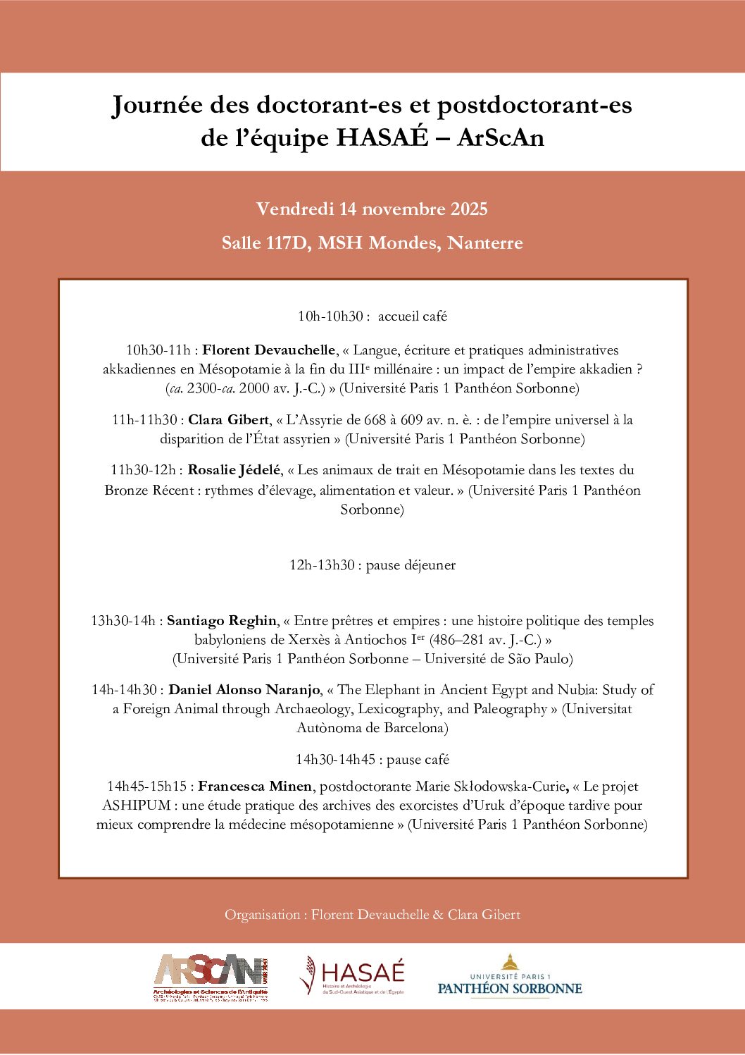 Journée des doctorant-es et post-doctorant-es de l’équipe HASAÉ