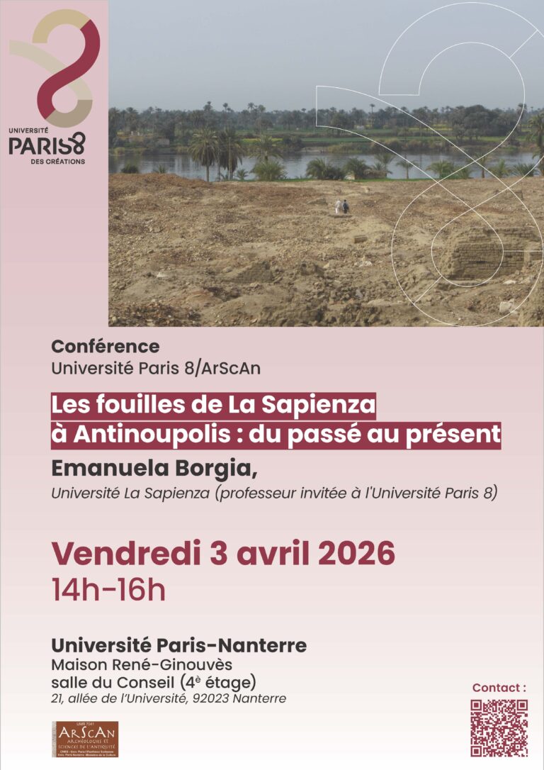 Conférence | “Les fouilles de La Sapienza à Antinoupolis : du passé au présent”, Emanuela Borgia
