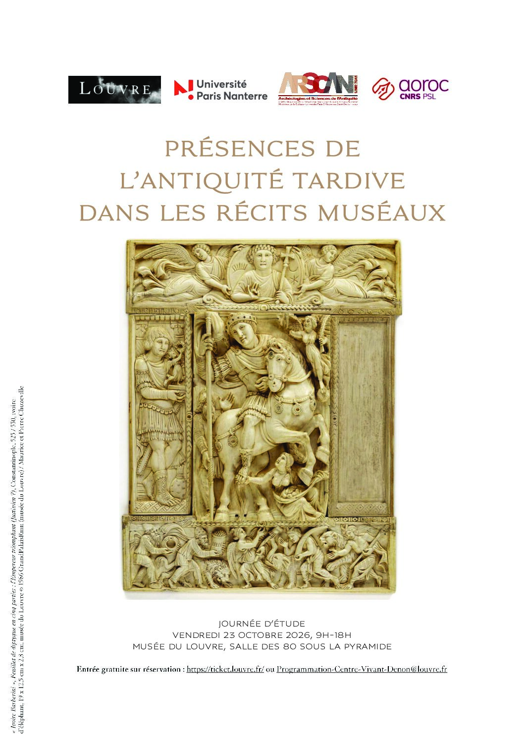 Journée d&rsquo;étude | « Présences de l’Antiquité tardive dans les récits muséaux » au Louvre